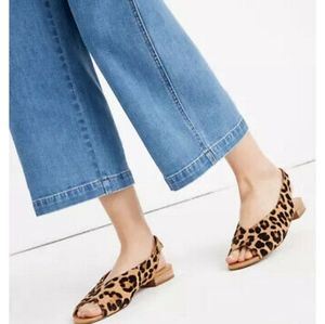 Madewell Tavi Slingback Sandal in Leopard Calf Hair 9.5